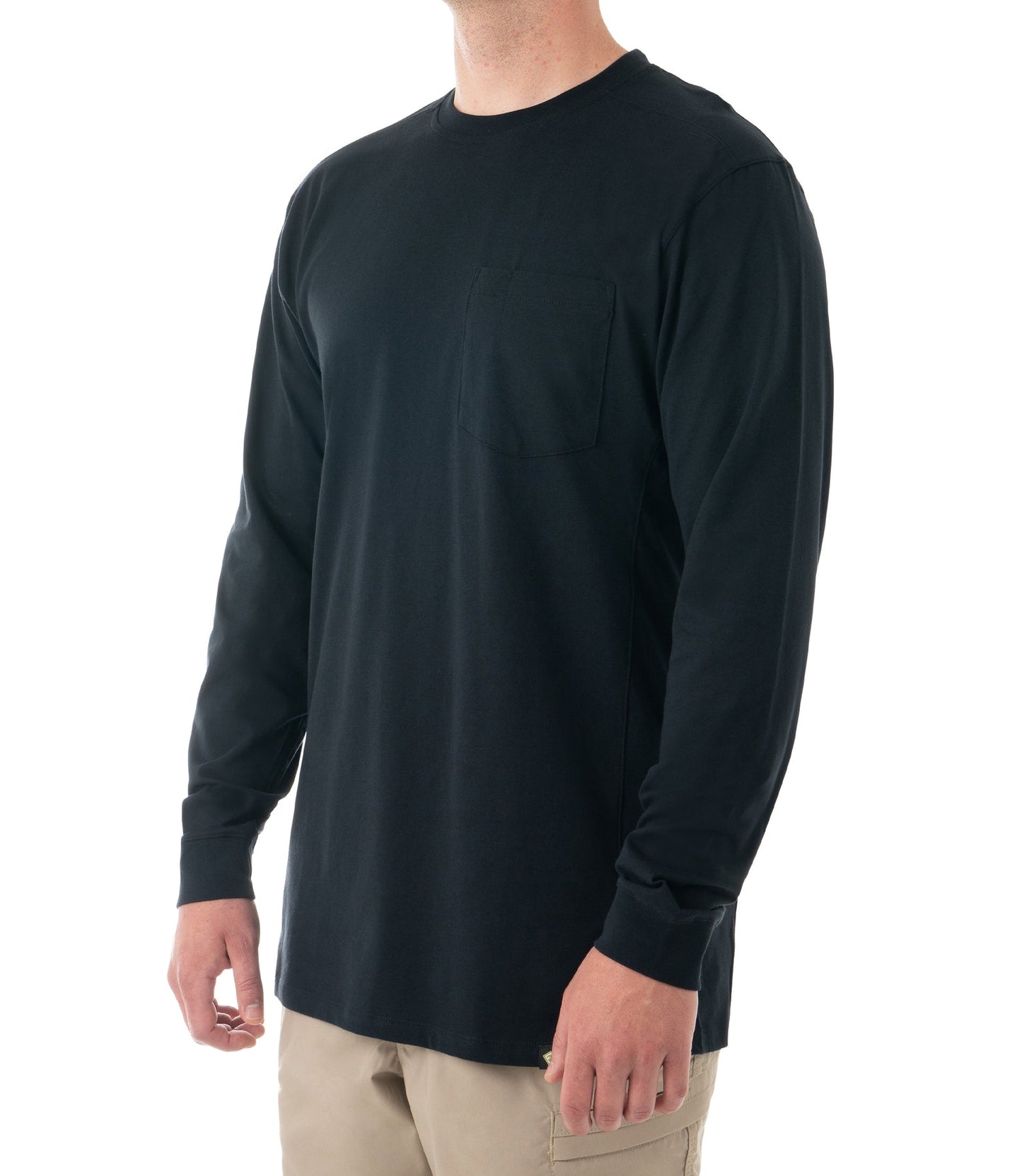 Men's Tactix Cotton Long Sleeve T-Shirt with Chest Pocket